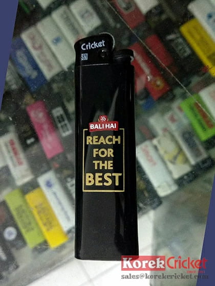 Korek Cricket logo BALI HAI REACH FOR THE BEST